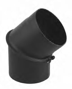 Kolano nastawne 0-45 czarne 130