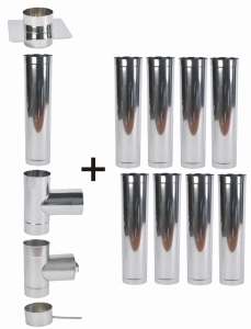 Wkład komin żaroodporny 160 /9m/0,5 drewno pellet