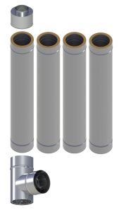 KOMIN IZOLOWANY 80 KONDENSACYJNY PAKIET 4 RURY