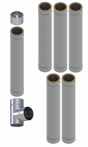 KOMIN IZOLOWANY 80 KONDENSACYJNY PAKIET 6 RUR