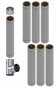 KOMIN IZOLOWANY 80 KONDENSACYJNY PAKIET 7 RUR