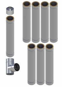 KOMIN IZOLOWANY 80 KONDENSACYJNY PAKIET 8 RUR