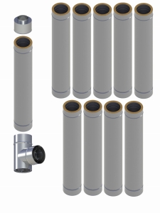 KOMIN IZOLOWANY 80 KONDENSACYJNY PAKIET 10 RUR