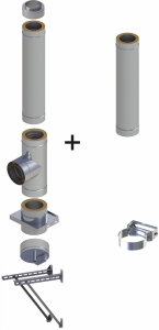 Komin wentylacyjny 130/180 izolowany 2 rury