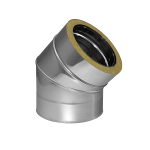 Wentylacyjne kolano izolowane 45 stopni fi 130/180 mm