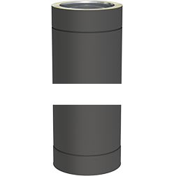 Rura długości 1000 mm lakierowana na czarno ϕ 180/230