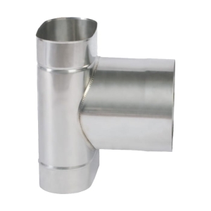 Trójnik 90 stopni owalny kwaso-żaroodporny 120x220/180W/grubość 0,8 mm